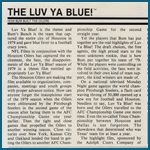 Newspaper article of Luv Ya Blue