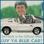 Magazine ad featuring Luv Ya Blue car